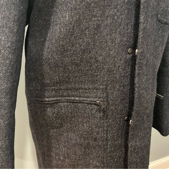 NEW COS Hooded Wool Parka In Charcoal Grey Size 36R - Picture 6 of 11